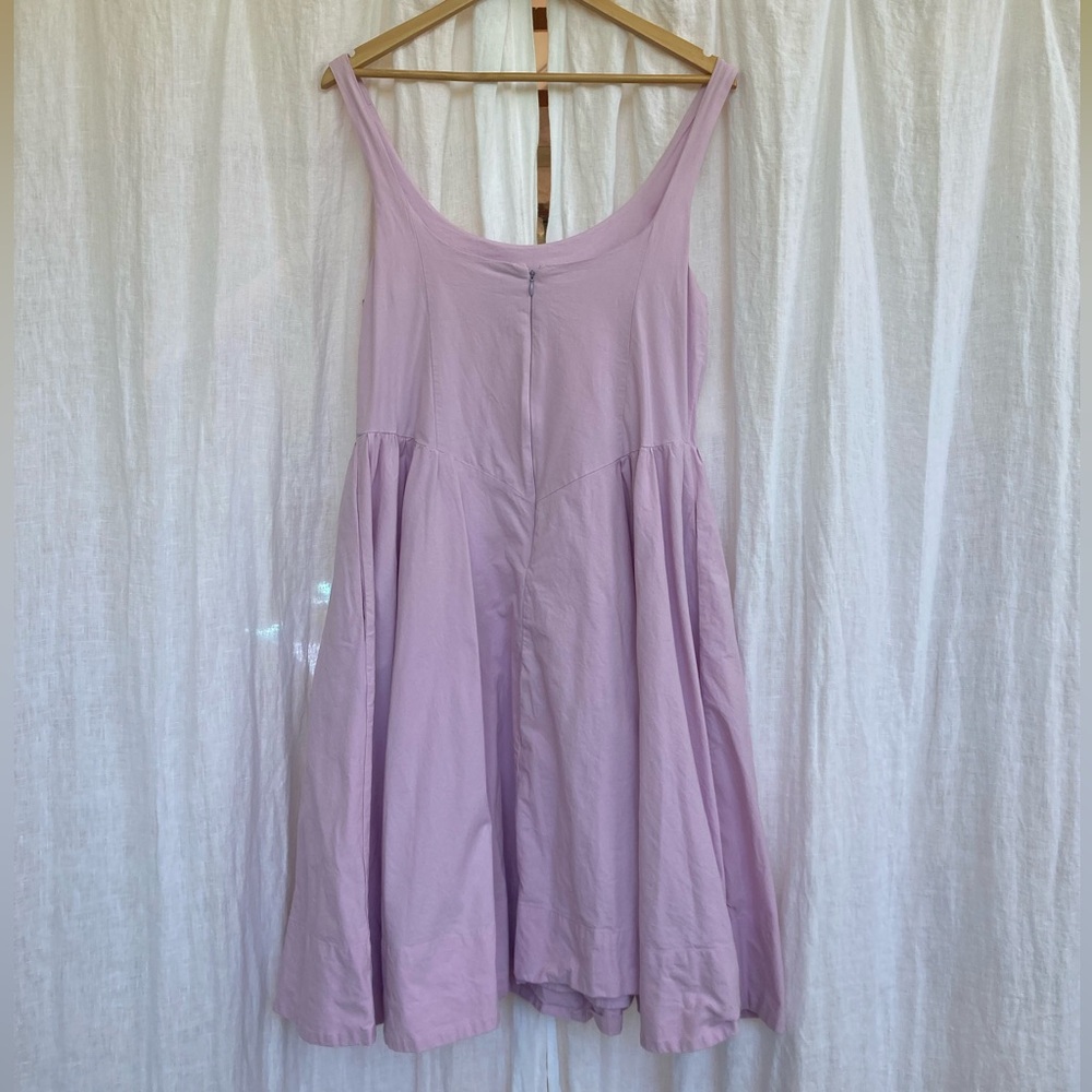 Anthropologie Sleeveless Scoop-Neck Basque-Waist Midi Dress - Picture 4 of 5